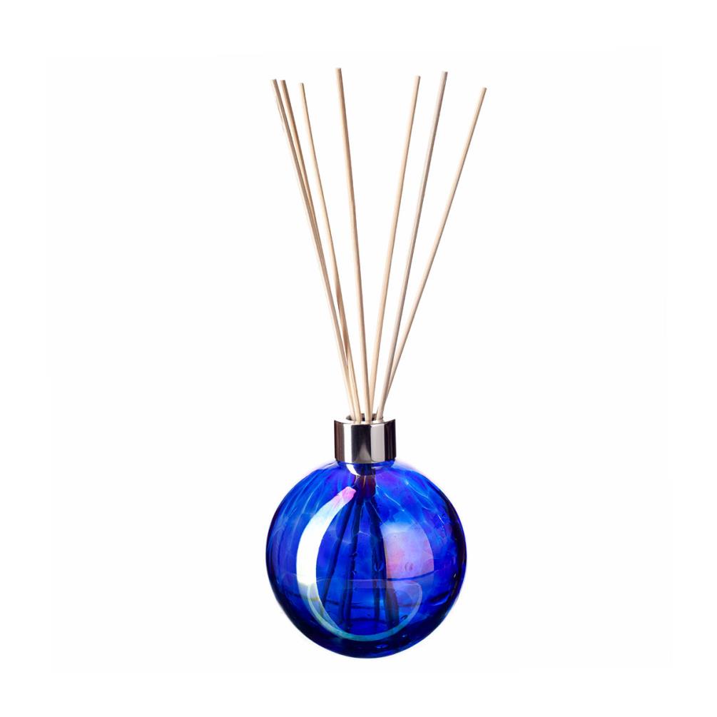 Amelia Art Glass Solid Metallic Blue Sphere Reed Diffuser £15.74
